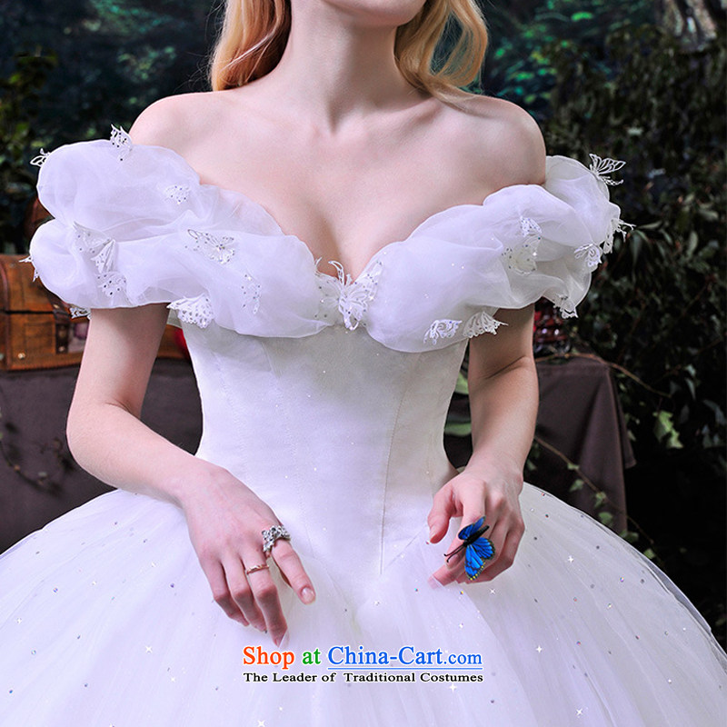 Silver armor wedding dresses 2015 new Cinderella with a field shoulder wedding tail continental photo building, white 165-XL, Silver Armor , , , shopping on the Internet