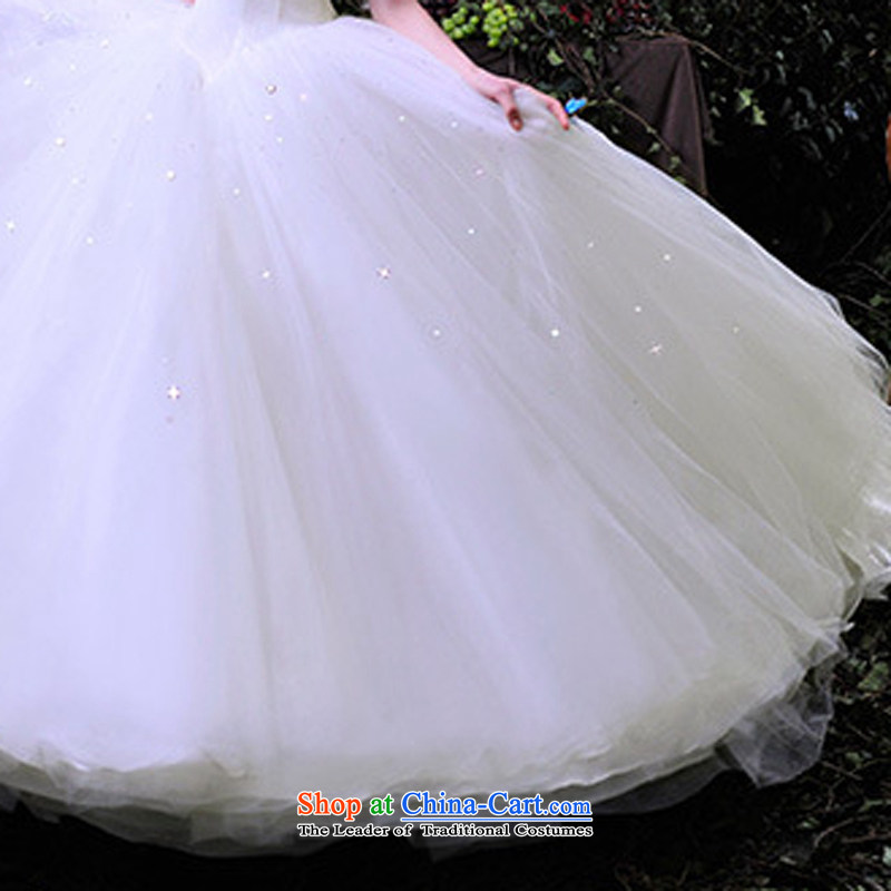 Silver armor wedding dresses 2015 new Cinderella with a field shoulder wedding tail continental photo building, white 165-XL, Silver Armor , , , shopping on the Internet