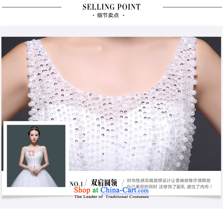 Tslyzm bride Wedding 2015 new fluoroscopy shoulders to align the wedding dresses Korean version thin Foutune of Princess Pearl White bon bon skirt autumn and winter white S picture, prices, brand platters! The elections are supplied in the national character of distribution, so action, buy now enjoy more preferential! As soon as possible.