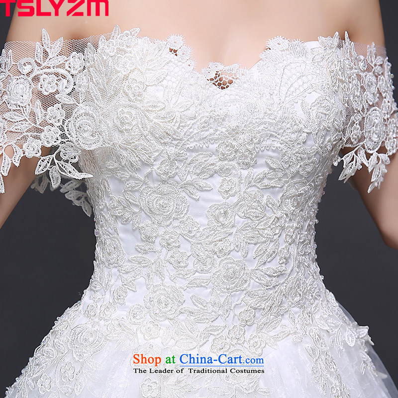 The word bride tslyzm shoulder wedding lace white align to bind with the new 2015 autumn and winter Korean married out of new wedding white s,tslyzm,,, shopping on the Internet
