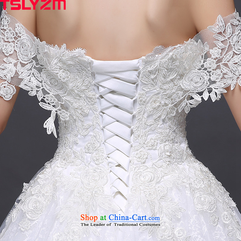 The word bride tslyzm shoulder wedding lace white align to bind with the new 2015 autumn and winter Korean married out of new wedding white s,tslyzm,,, shopping on the Internet