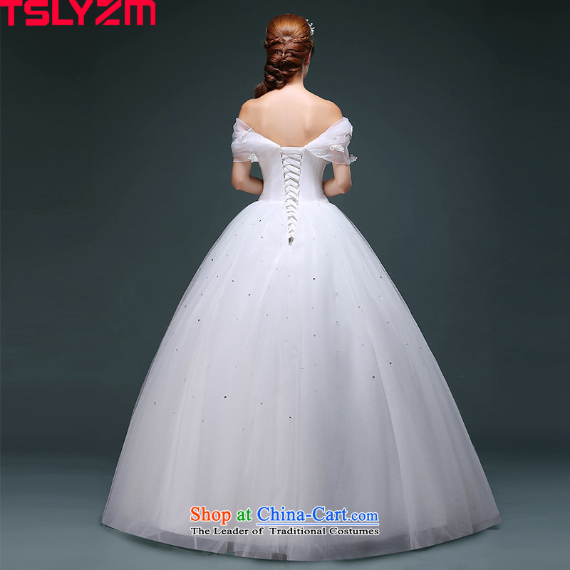 To align the tslyzm wedding word shoulder bubble cuff 2015 autumn and winter new Cinderella butterfly larger Foutune of thin film on the bride video wedding dress white Xxl,tslyzm,,, shopping on the Internet