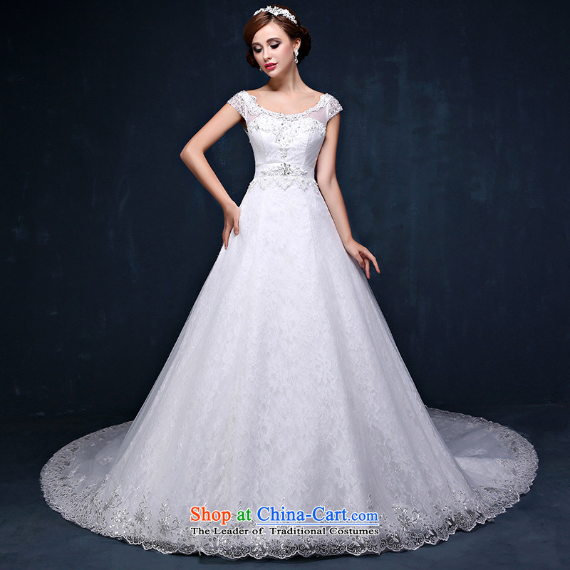 In spring and summer 2015 new Korean lace shoulder larger video thin marriages long tail straps wedding white XXL( waist 2.4), Mrs Alexa Lam Roundup , , , shopping on the Internet
