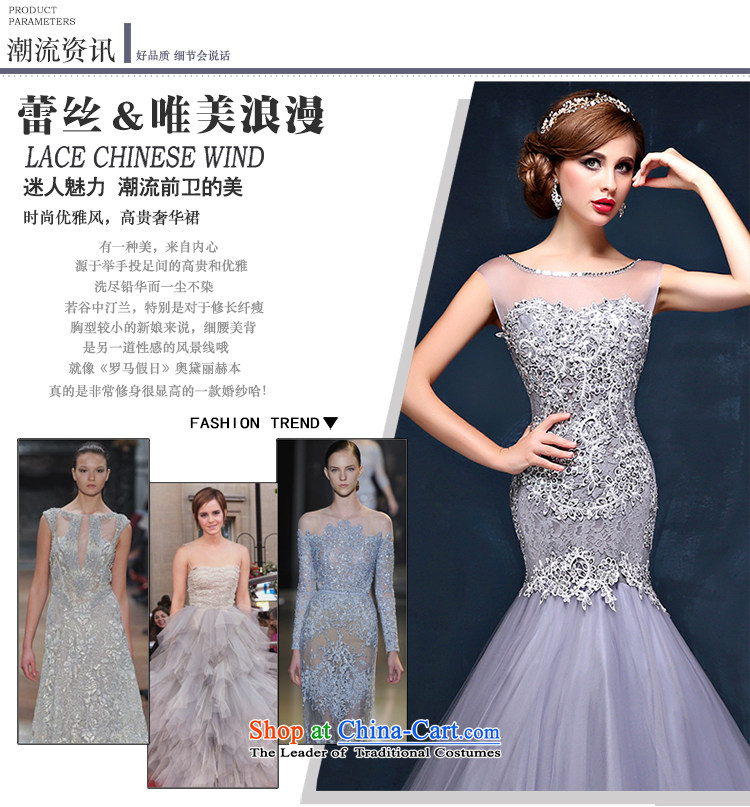New spring and summer new Korean lace shoulder larger video thin marriages Sau San long tail wedding dress gray PUERTORRICANS waist 2.0) Picture, prices, brand platters! The elections are supplied in the national character of distribution, so action, buy now enjoy more preferential! As soon as possible.