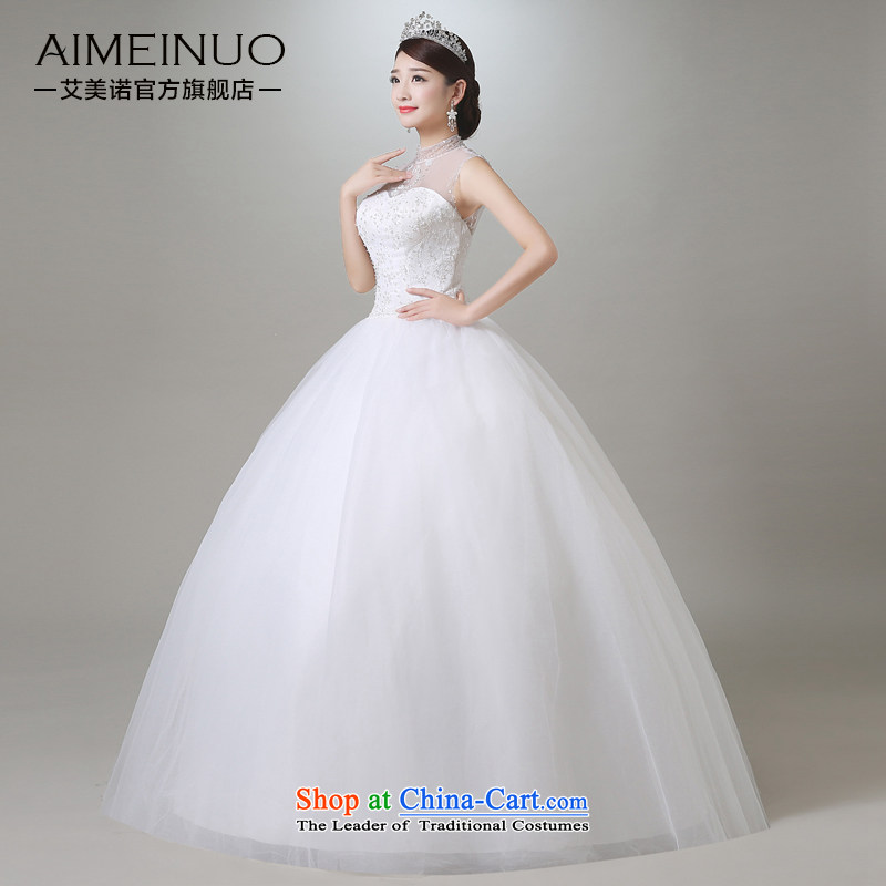 Hiv Miele wedding dresses in summer and autumn 2015 new retro gauze collar shoulders wedding Korean Sau San lace princess yarn A15CH98 white S ( 9 ), a foot waist HIV Miele shopping on the Internet has been pressed.