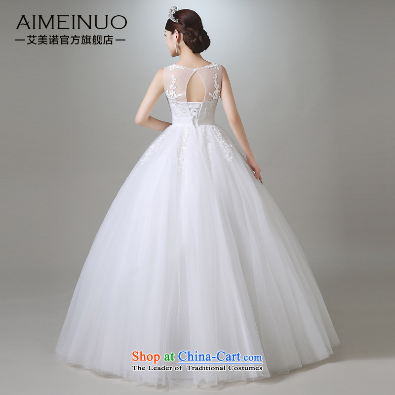 Hiv Miele wedding in summer and autumn 2015 new Korean sweet Tulle lace round-neck collar shoulders wedding irrepressible princess yarn A15CH101 Sau San white L ( waist two feet ) HIV Miele shopping on the Internet has been pressed.