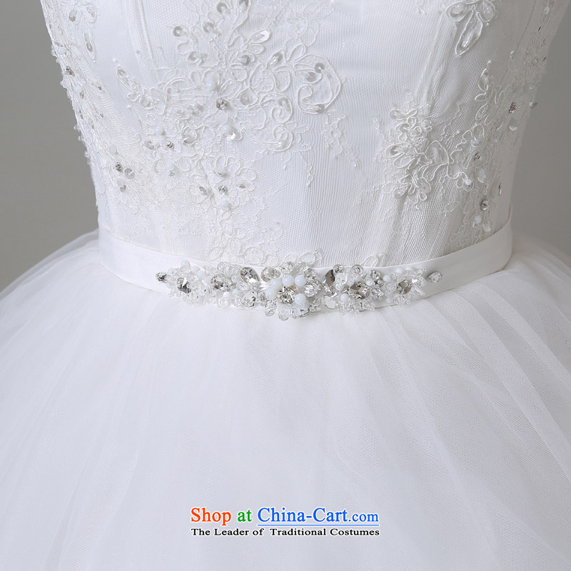 Hiv Miele wedding in summer and autumn 2015 new Korean Sau San marriages round-neck collar shoulders wedding Top Loin of Princess yarn A15CH102 white S ( 9 ), a foot waist HIV Miele shopping on the Internet has been pressed.
