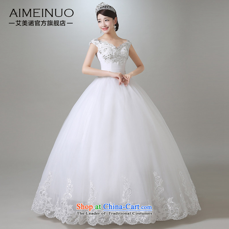Hiv Miele wedding in summer and autumn 2015 new luxury diamond V-neck a field shoulder wedding marriages Korean Princess yarn A15CH103 White M ( two feet ), HIV waist miele shopping on the Internet has been pressed.