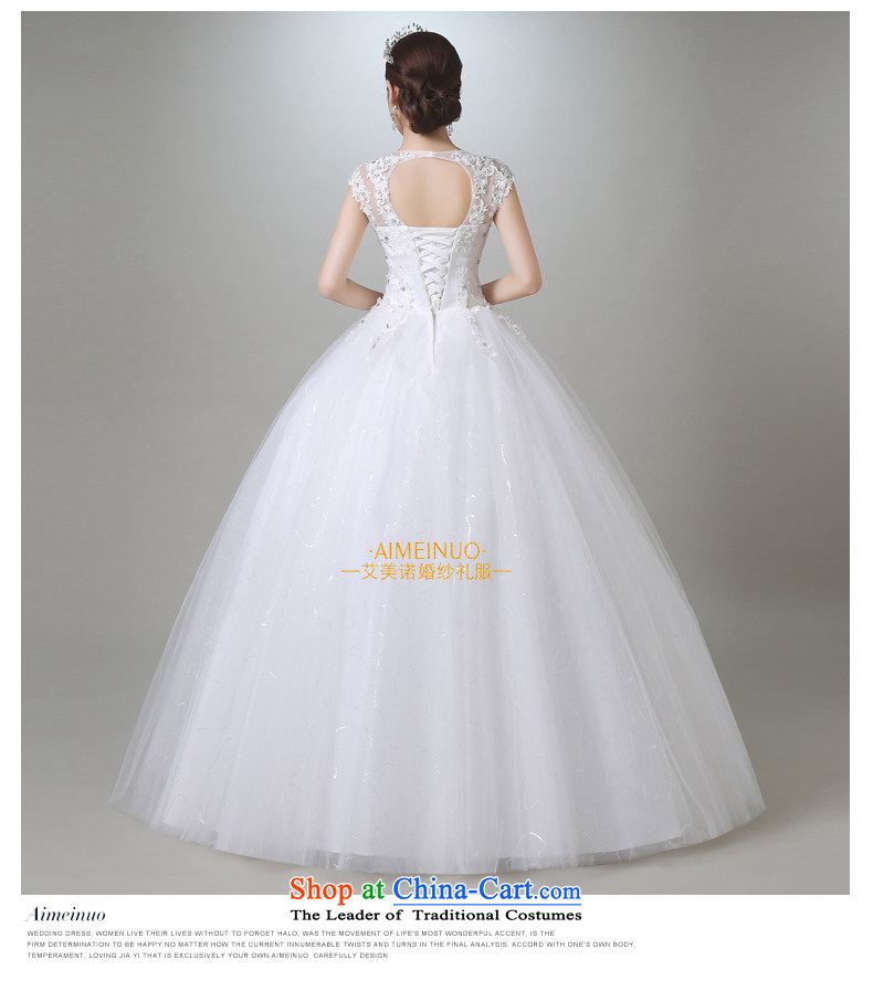 Hiv Miele wedding in summer and autumn 2015 new Korean sweet Tulle lace round-neck collar shoulders wedding irrepressible princess yarn A15CH106 Sau San White M ( FT ), two pictures waistline, prices, brand platters! The elections are supplied in the national character of distribution, so action, buy now enjoy more preferential! As soon as possible.
