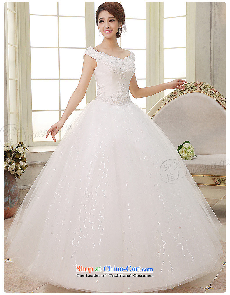Starring impression wedding dresses 2015 Spring/Summer New Asian layout to align the shoulder bride Word Graphics thin shoulders wedding A0232 White M to align the picture, prices, brand platters! The elections are supplied in the national character of distribution, so action, buy now enjoy more preferential! As soon as possible.