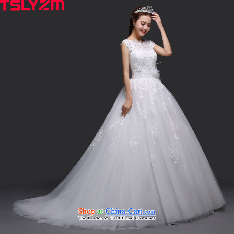 Tslyzm bride wedding Korean white marriage small trailing Sheikh wind palace lace round-neck collar package shoulder video new thin 2015 autumn and winter tail) m,tslyzm,,, shopping on the Internet