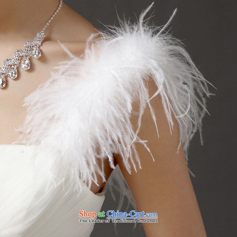 In 2015 winter new friends, bridal wedding dresses Korean single feather marriage video thin shoulders to align the winter wedding quality assurance XXL code of the ruler waist 2.3 Yi (LANYI) , , , shopping on the Internet