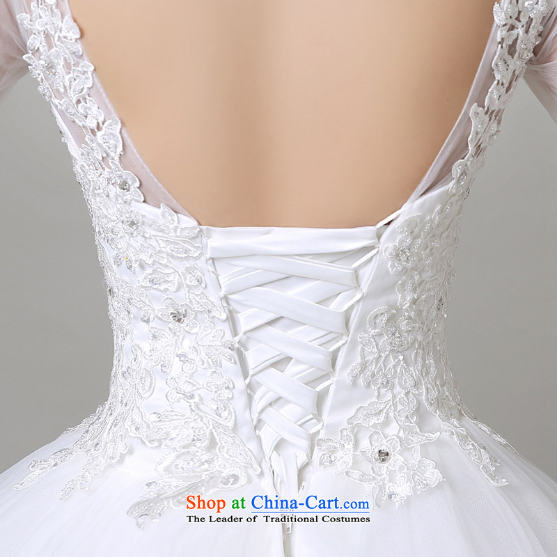 Hiv Miele wedding in summer and autumn 2015 new bride irrepressible gauze neck cuff lace a shoulder wedding Korean A15CH107 Sau San White M ( two feet ), HIV waist miele shopping on the Internet has been pressed.