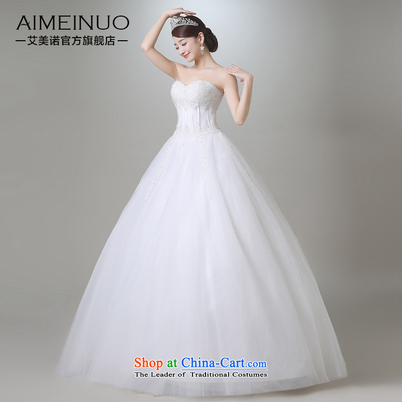 Hiv Miele Wedding 2015 Summer new stylish nail pearl heart-shaped wiping the chest to align marriages princess yarn Korean A15CH110 Sau San white L ( waist two feet ) HIV Miele shopping on the Internet has been pressed.