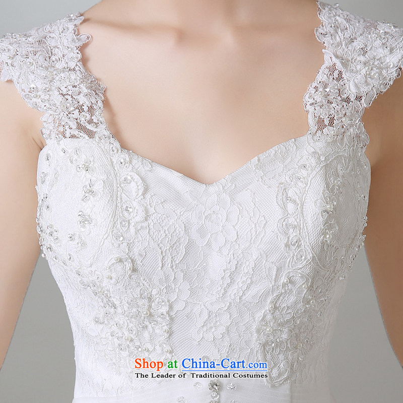 Hiv Miele wedding dresses Summer 2015 new marriages shoulders crowsfoot tail lace princess wedding video thin A15CH112 strap white L ( waist two feet ) HIV Miele shopping on the Internet has been pressed.