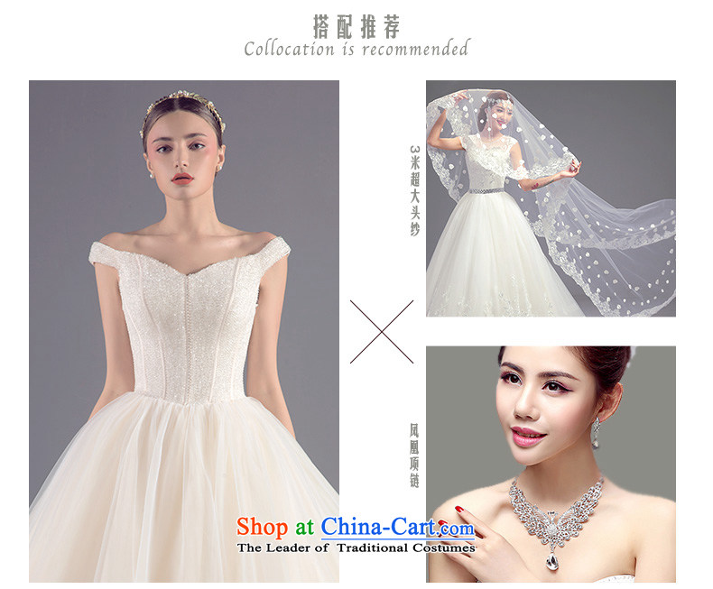 Noritsune bride new Korean lace V-Neck minimalist female wedding champagne color large word tail shoulder custom wedding high-end marriage dedicated dress champagne color XL Photo, prices, brand platters! The elections are supplied in the national character of distribution, so action, buy now enjoy more preferential! As soon as possible.