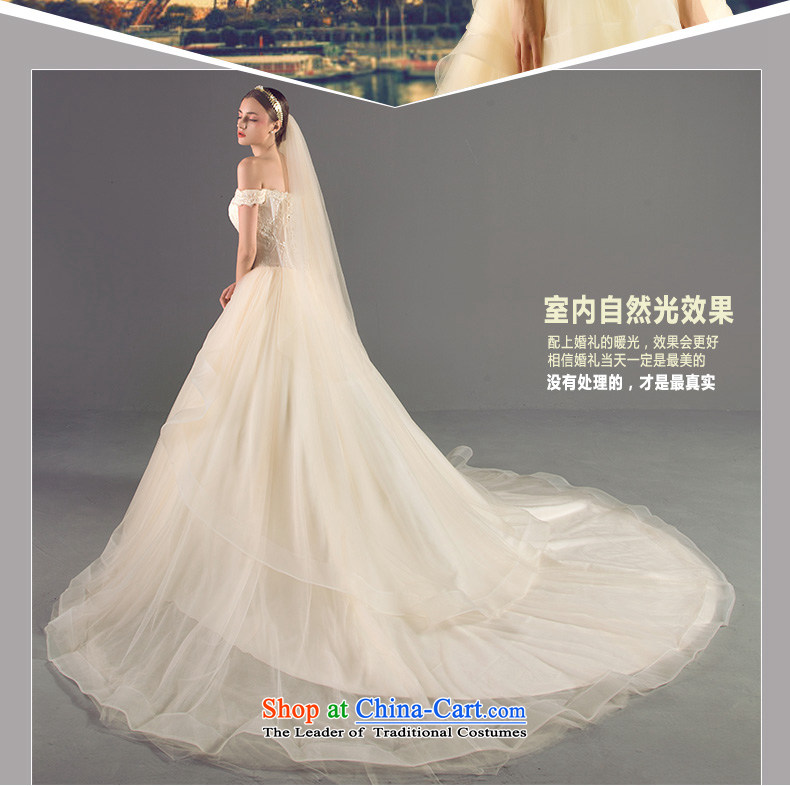 Noritsune bride new 2015 Korean version of large tail fluoroscopy and chest straps wedding word large shoulder wedding Girls High Side Custom) Marriage dedicated dress champagne color S picture, prices, brand platters! The elections are supplied in the national character of distribution, so action, buy now enjoy more preferential! As soon as possible.