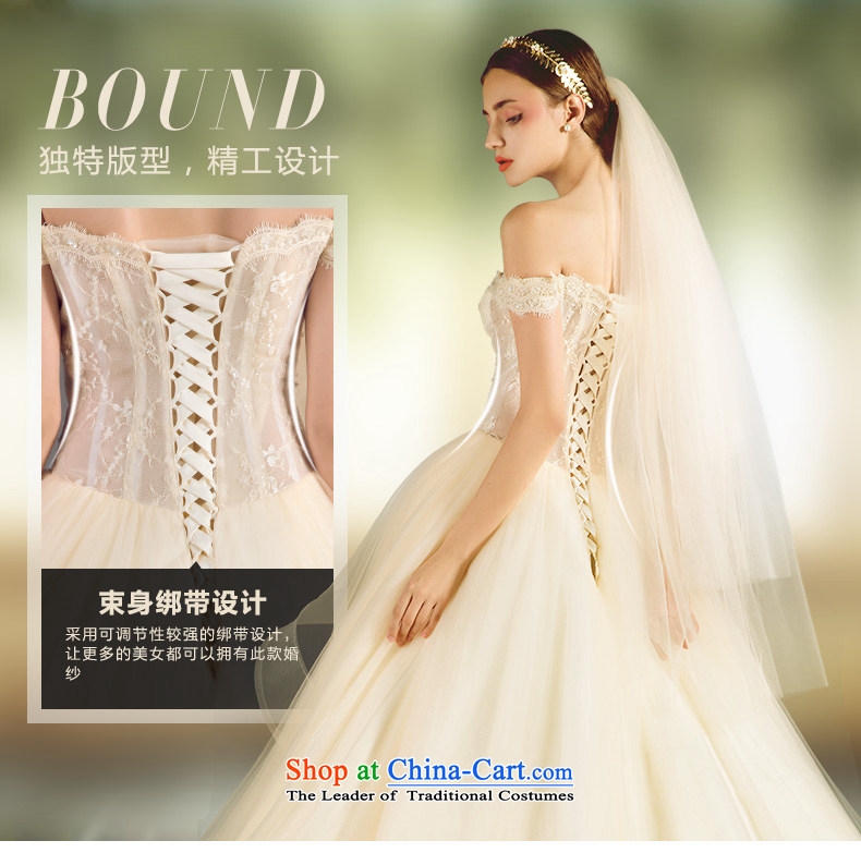 Noritsune bride new 2015 Korean version of large tail fluoroscopy and chest straps wedding word large shoulder wedding Girls High Side Custom) Marriage dedicated dress champagne color S picture, prices, brand platters! The elections are supplied in the national character of distribution, so action, buy now enjoy more preferential! As soon as possible.