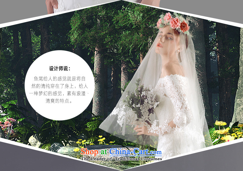 Noritsune bride custom high-end 2015 new Korean crowsfoot wedding lace in small trailing a cuff field shoulder wedding custom crowsfoot wedding White M pictures, prices, brand platters! The elections are supplied in the national character of distribution, so action, buy now enjoy more preferential! As soon as possible.