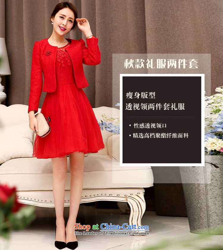  The Korean version of the 2015 spring and autumn OVBE load new graphics thin dress Sau San sweet dresses kit skirt temperament lace stylish wedding two kits female red XXL picture, prices, brand platters! The elections are supplied in the national character of distribution, so action, buy now enjoy more preferential! As soon as possible.
