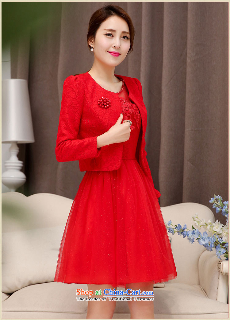  The Korean version of the 2015 spring and autumn OVBE load new graphics thin dress Sau San sweet dresses kit skirt temperament lace stylish wedding two kits female red XXL picture, prices, brand platters! The elections are supplied in the national character of distribution, so action, buy now enjoy more preferential! As soon as possible.