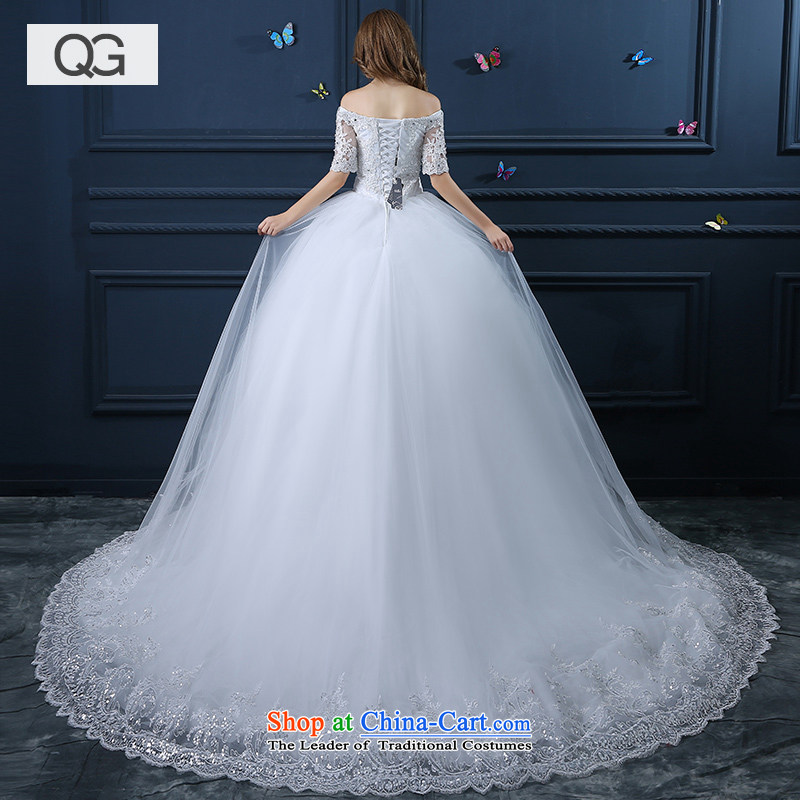 2015 new wedding dresses, shoulder length field to align the trailing wedding video thin Korean version of large numbers of winter tail XS, dumping of wedding dress shopping on the Internet has been pressed.