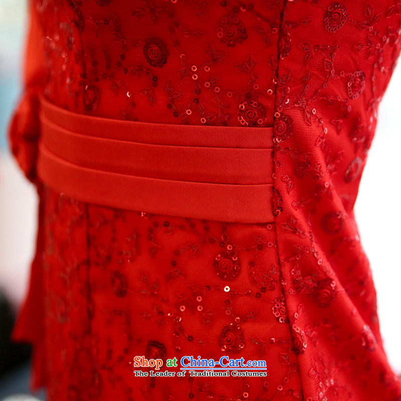  The Korean version of the 2015 spring and autumn OVBE Load New Sau San video thin dresses kit skirt temperament and stylish Foutune of evening dresses wedding two kits female red XXL,OVBE,,, shopping on the Internet