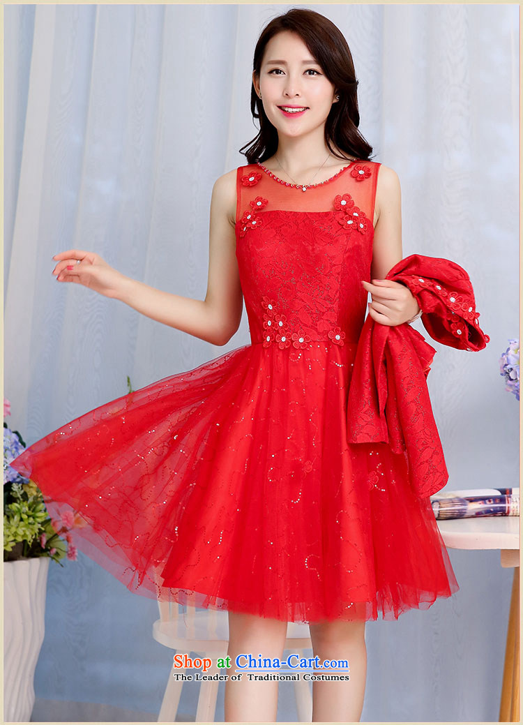  The Korean version of the 2015 spring and autumn OVBE Load New Sau San video thin elegant dresses kit skirt temperament lace evening dress wedding two kits female red XL Photo, prices, brand platters! The elections are supplied in the national character of distribution, so action, buy now enjoy more preferential! As soon as possible.