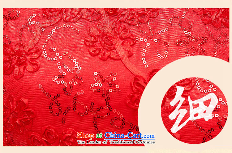 The Korean version of the 2015 spring and autumn OVBE Load New Sau San video thin elegant evening dresses wedding temperament ripple for long-sleeved lace dresses female red XL Photo, prices, brand platters! The elections are supplied in the national character of distribution, so action, buy now enjoy more preferential! As soon as possible.