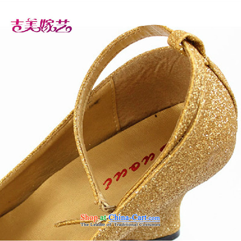 The bride accessories bride marriage shoes/gold shoe/ultra compact flash marriage with gold bride shoes slope 5031 bride shoes red 35 Kyrgyz-american married arts , , , shopping on the Internet