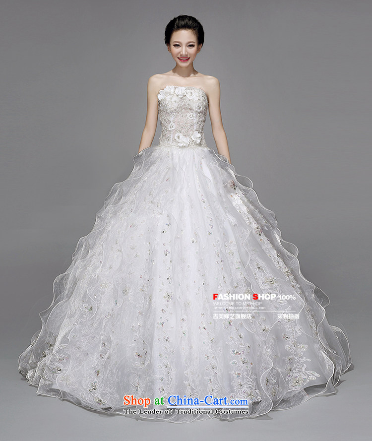 Wedding dress Kyrgyz-american married new anointed arts 2015 Chest Korean bon bon skirt to align the Sau San AS211 bride wedding white picture, prices, S brand platters! The elections are supplied in the national character of distribution, so action, buy now enjoy more preferential! As soon as possible.