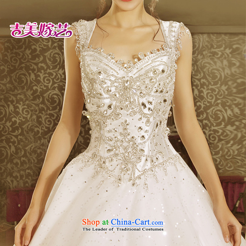 Wedding dress Kyrgyz-american married new Korean arts 2015 edition shoulders princess bon bon skirt tail HT7155 bride wedding 1m tail XL, Kyrgyz-US married arts , , , shopping on the Internet