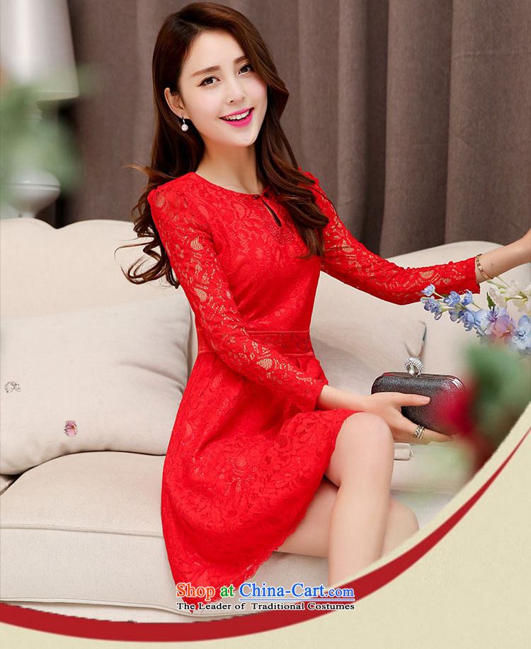 To spring and autumn 2015 new stylish Sau San video thin fine lace dress lace flowers wedding dresses red L picture, prices, brand platters! The elections are supplied in the national character of distribution, so action, buy now enjoy more preferential! As soon as possible.