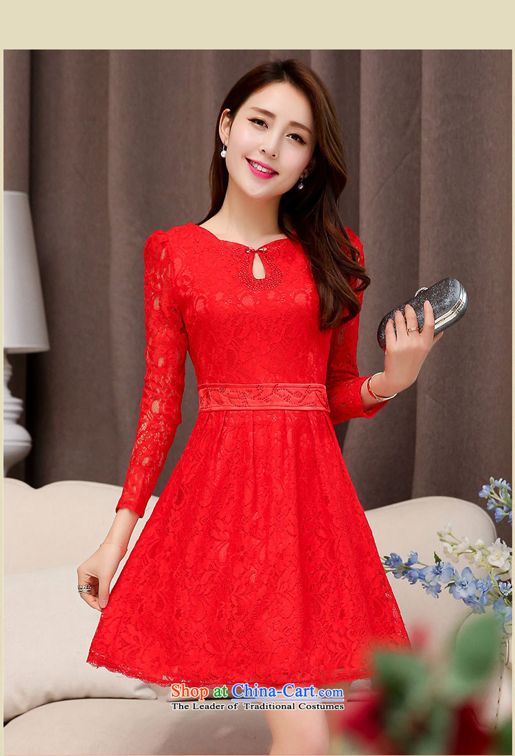 To spring and autumn 2015 new stylish Sau San video thin fine lace dress lace flowers wedding dresses red L picture, prices, brand platters! The elections are supplied in the national character of distribution, so action, buy now enjoy more preferential! As soon as possible.