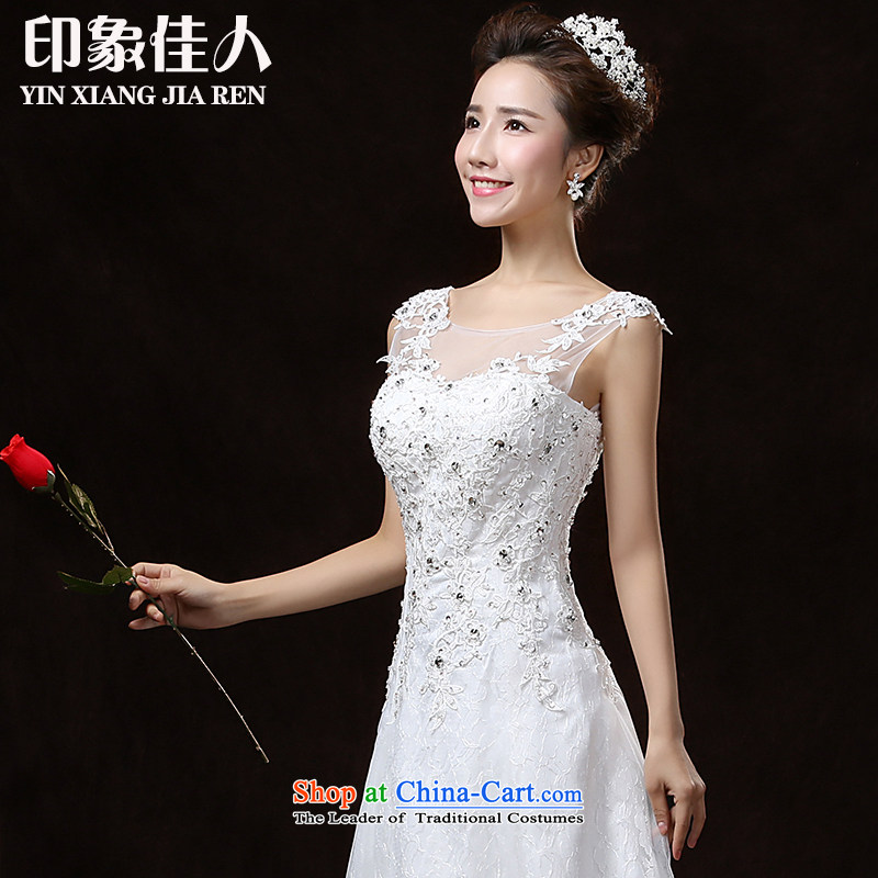 Starring impression new 2015 wedding dresses and stylish large Korean thick MM video thin wedding dress female marriages A swing trailing M impression Love , , , shopping on the Internet