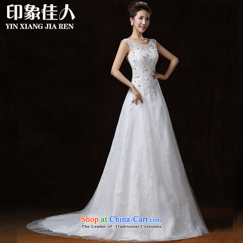 Starring impression new 2015 wedding dresses and stylish large Korean thick MM video thin wedding dress female marriages A swing trailing M impression Love , , , shopping on the Internet