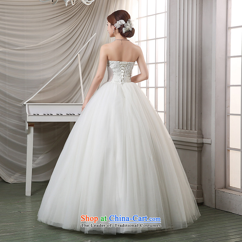 7 Color 7 tone Korean brides new 2015 White Diamond wiping the chest to align the Sau San wedding dresses H080 White M 7 7 Color Tone , , , shopping on the Internet