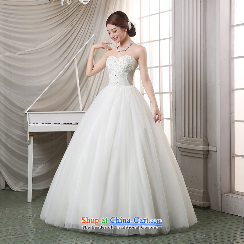 7 Color 7 tone Korean brides new 2015 White Diamond wiping the chest to align the Sau San wedding dresses H080 White M 7 7 Color Tone , , , shopping on the Internet