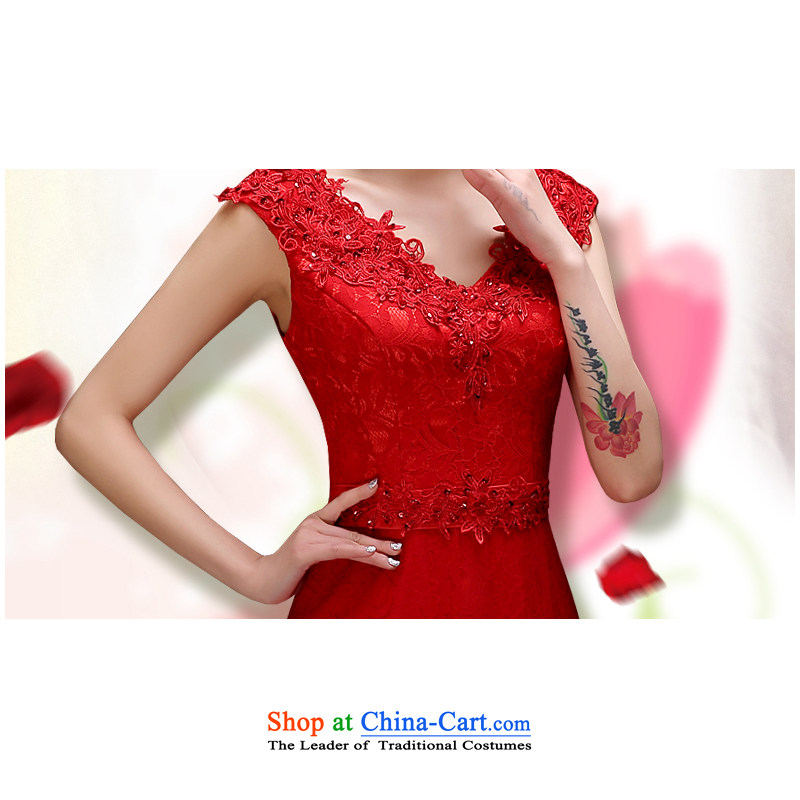 2015 New Service Bridal Fashion red bows Korean version of Sau San marriage wedding dresses Female dress red XL, Charlene Choi Spirit (yanling) , , , shopping on the Internet