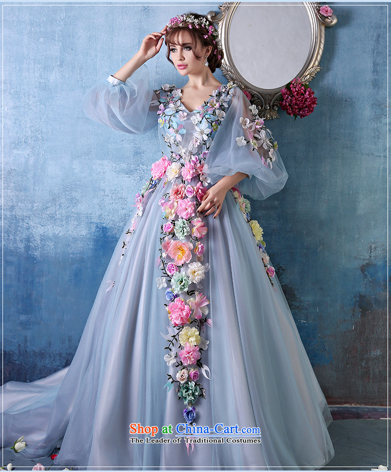 Sin Sin Kai Edge 2015 Summer new stylish photo building shoulders large Flower Fairies