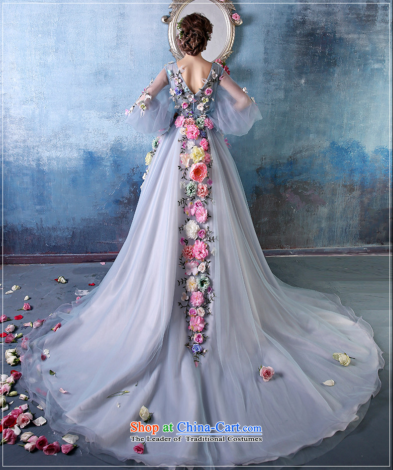Sin Sin Kai Edge 2015 Summer new stylish photo building shoulders large Flower Fairies