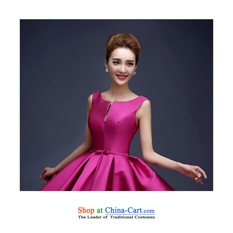 2015 new bride wedding bows to a Female dress damask strap sleeveless red dress autumn red S, Charlene Choi Spirit (yanling) , , , shopping on the Internet
