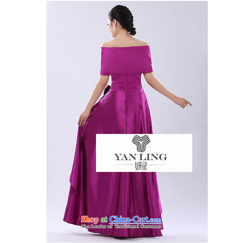 2015 Autumn long gown bridal dresses shoulder Package Service Bridal evening performances chorus girl purple XL Photo dresses, prices, brand platters! The elections are supplied in the national character of distribution, so action, buy now enjoy more preferential! As soon as possible.