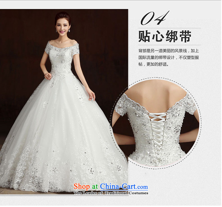 7 7 color tone 2015 Summer New Asian layout to align the shoulders of custom video word thin shoulders bride wedding dresses H081 White XL Photo, prices, brand platters! The elections are supplied in the national character of distribution, so action, buy now enjoy more preferential! As soon as possible.