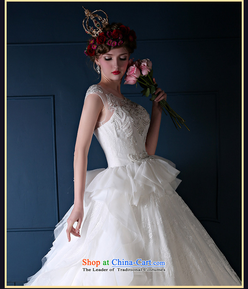 The bride wedding dresses 2015 Spring/Summer new stylish Korean shoulders large graphics thin marriage with trailing white L wedding pictures, prices, brand platters! The elections are supplied in the national character of distribution, so action, buy now enjoy more preferential! As soon as possible.