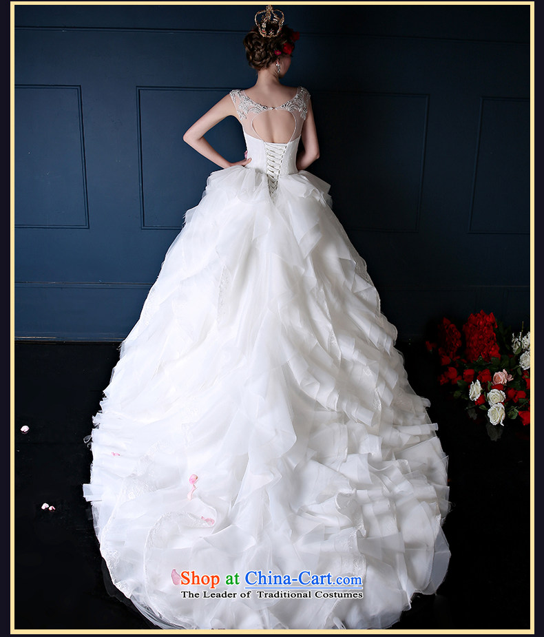 The bride wedding dresses 2015 Spring/Summer new stylish Korean shoulders large graphics thin marriage with trailing white L wedding pictures, prices, brand platters! The elections are supplied in the national character of distribution, so action, buy now enjoy more preferential! As soon as possible.