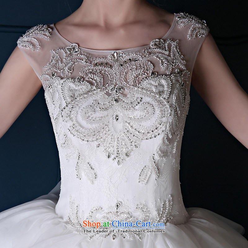The bride wedding dresses 2015 Spring/Summer new stylish Korean shoulders large graphics thin marriage with trailing white wedding , L, Sin Sin Introduction , , , shopping on the Internet