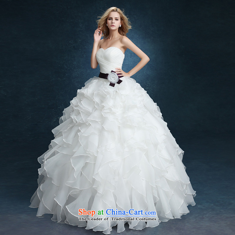 2015 new wiping the chest to bon bon yarn bride wedding dresses married Korean style spring and summer female thin large graphics Sau San XXL, white baby Bride (BABY BPIDEB) , , , shopping on the Internet