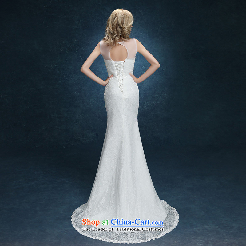 The bride wedding dresses new summer 2015 Sau San Korean Word Graphics thin marriage shoulder crowsfoot wedding trailing white shoulders M, darling Bride (BABY BPIDEB) , , , shopping on the Internet