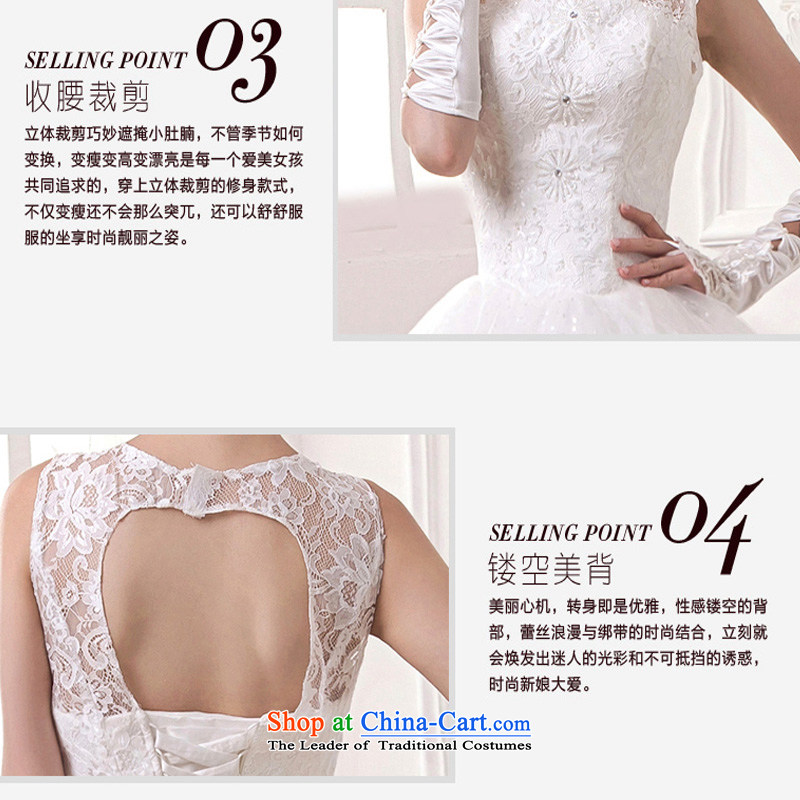 Charlene Choi Ling (yanling)2015 autumn new shoulders lace bride wedding dresses stylish Sweet graphics thin engraving align to tie, White M Charlene Choi Spirit (yanling) , , , shopping on the Internet
